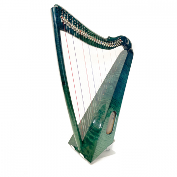 Sonnet Lap Harp - Green w/Curly Birch