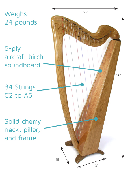 Voyageur Harp Specs